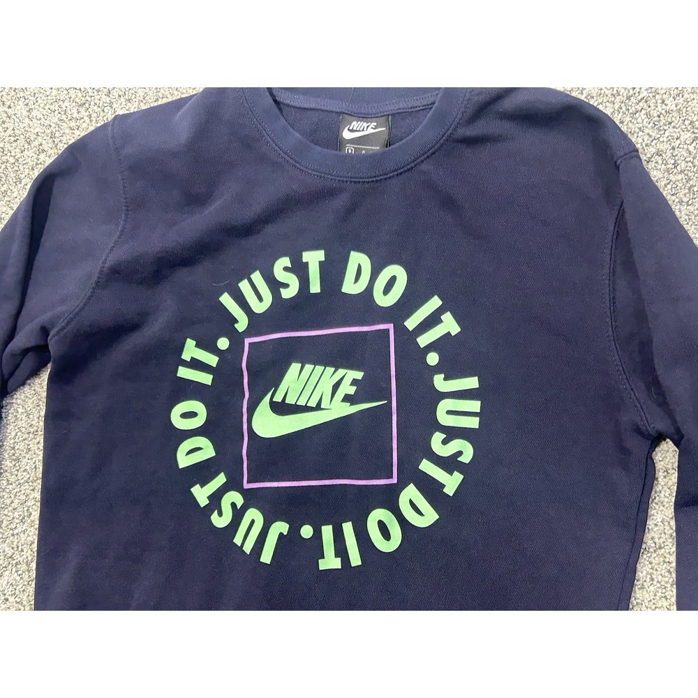 Nike Men's SMALL Sweatshirt Just Do It Pullover Crewneck Long‎ Sleeve Athletic - Picture 2 of 4